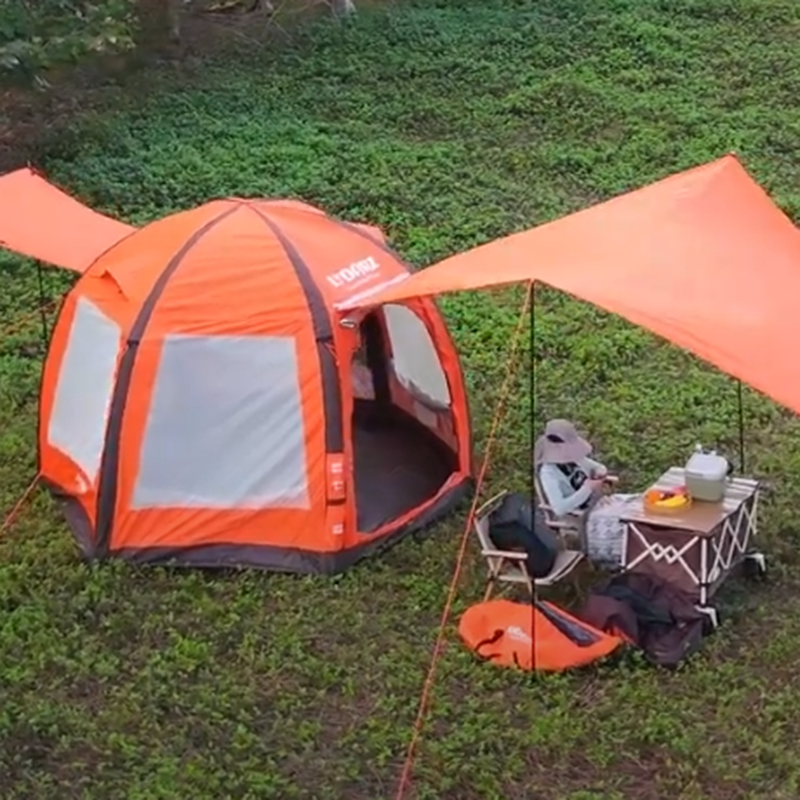 Tenda inflável hemisférica 2 portas 4 janelas