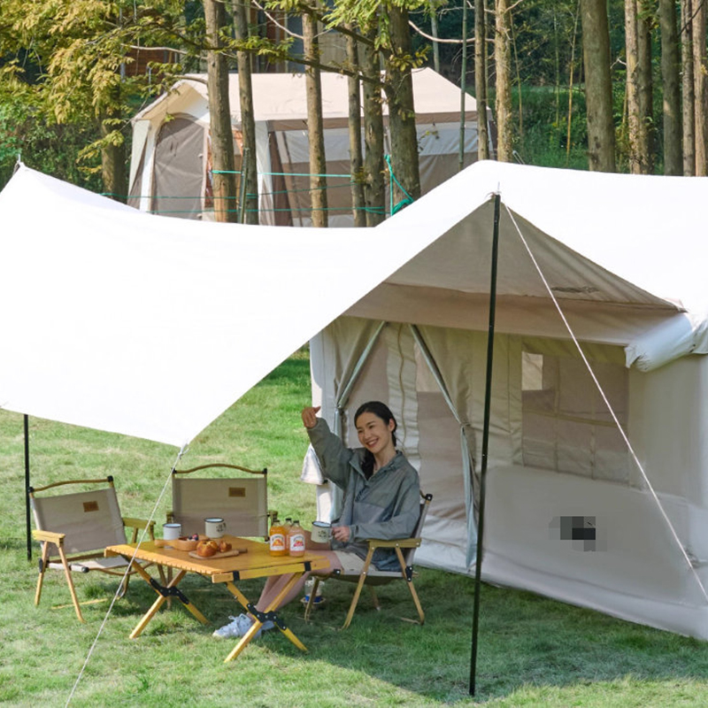 Tenda inflável de beirais com dossel