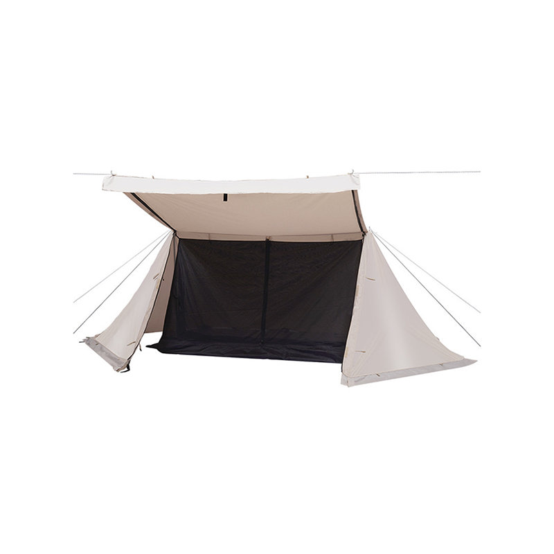 Tenda de abrigo verde do exército ao ar livre