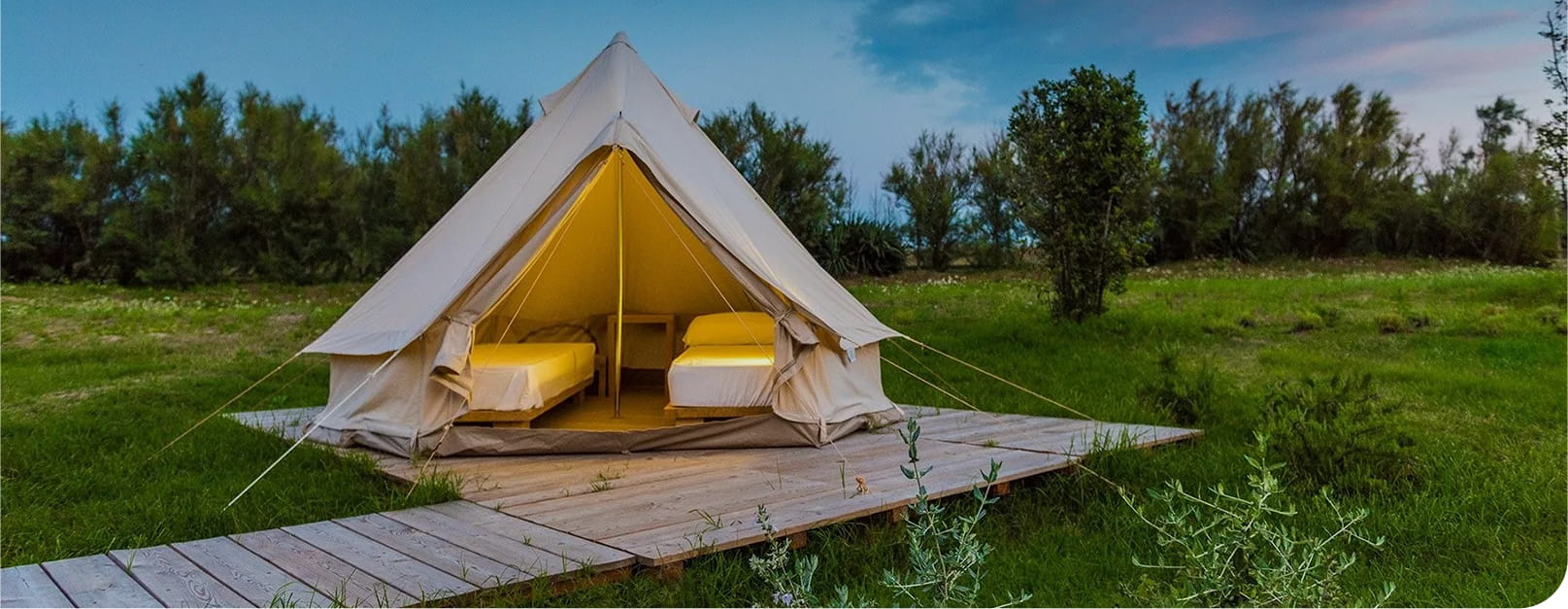 Casas e quartos de tela de acampamento