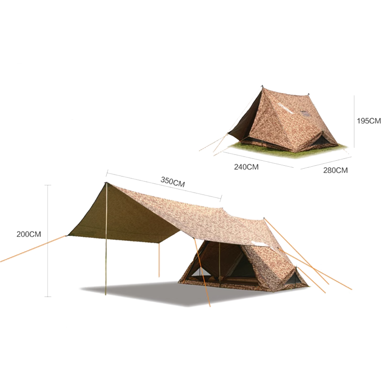 Tenda de acampamento de camuflagem ao ar livre