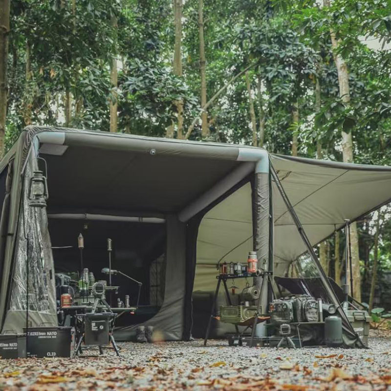 Tenda inflável acampando estilo militar ao ar livre