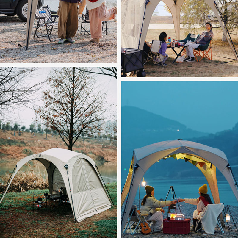 Ao ar livre sem necessidade de construir a tenda automática do dossel da cúpula