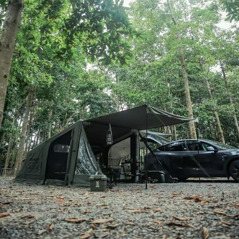 Tenda inflável acampando estilo militar ao ar livre
