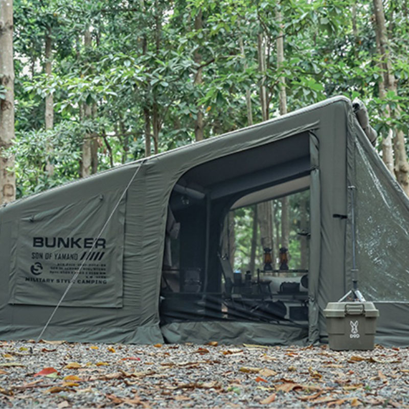 Tenda inflável acampando estilo militar ao ar livre