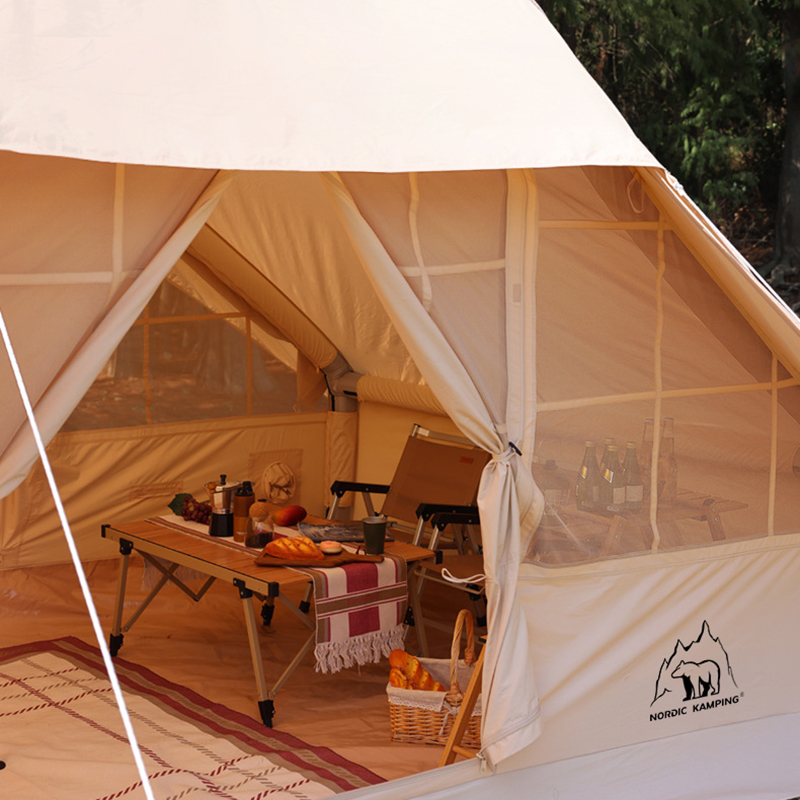 Tenda inflável da vila
